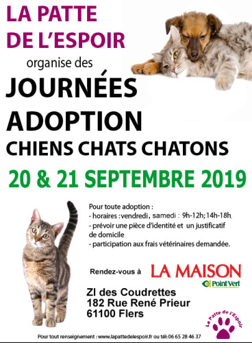 Week end adoption au magasin La Maison Point Vert Flers